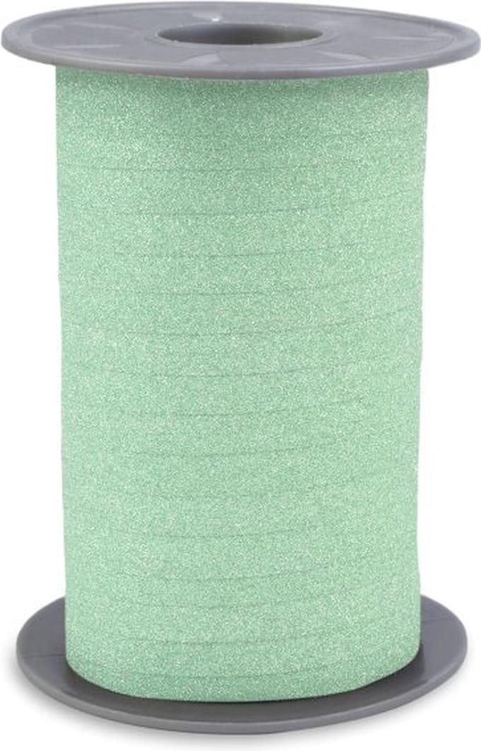 Krullint Glitter Mintgroen – Cadeaulint - 10mm