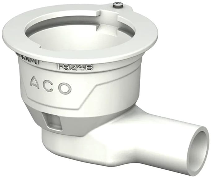 ACO Bodemafvoer Passavant DN50 1,5 Grad/1,0l/s/Halter./ohne WS/epoxiert, 5149.80.20