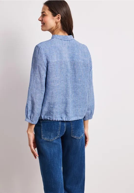 Linnen blouse met 3/4 mouwen
