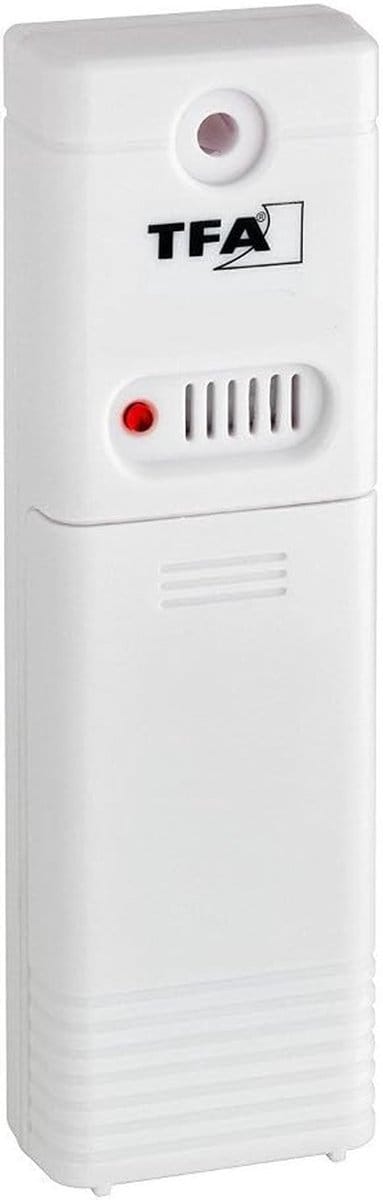 Temperatuurzender - Draadloze Sensor - Buitenmeting - 100m Bereik - 40x128mm - Wit