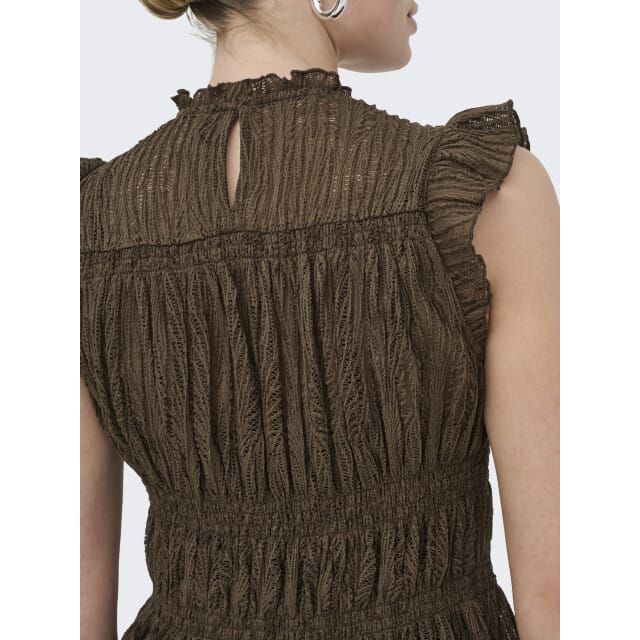 slim fit blousetop met rucheskraag model 'SHAILA'