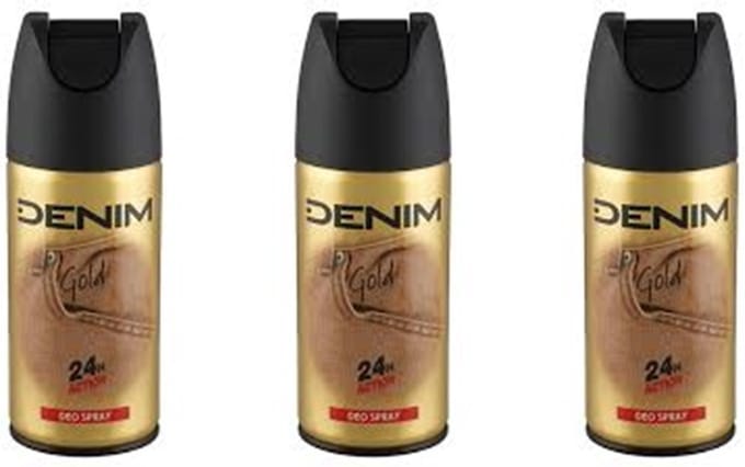 Denim Deo Spray Gold - 3 x 150 ml
