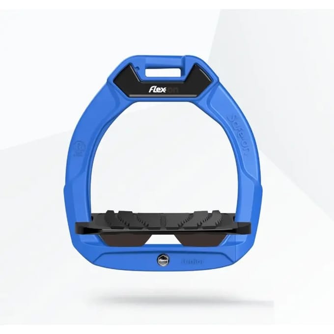 Veiligheidsongels voor paardrijden Schuin Grip Blauw/Zwart/Bruin kind Flex-On Safe-On