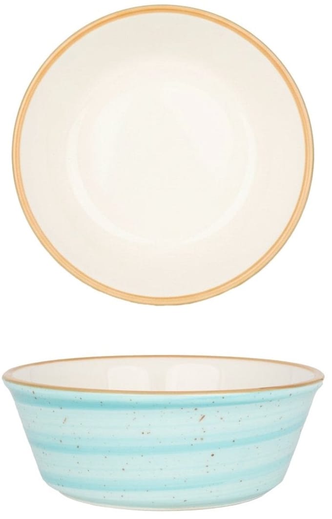 Bonna Kommetje - Aqua - Porselein - 12 cm (290cc) - set van 2
