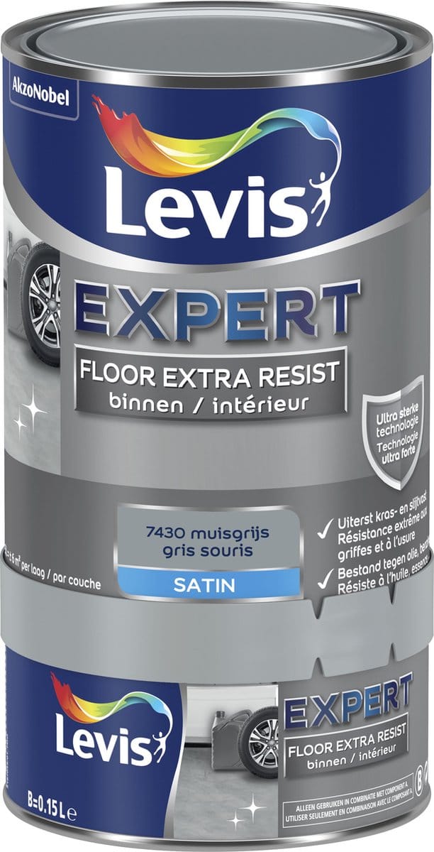 Levis - Expert Floor Extra Resist - Muizengrijs - 0,75 L