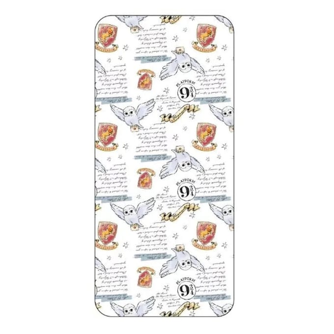 Harry potter Hoeslaken Hedwig eenpersoons 90 x 200 cm - Wit
