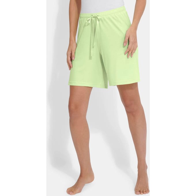 Pyjamashort van zachte jersey - lichtgroen - Gr. 42 van Goldner Fashion