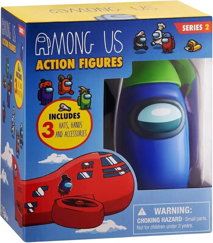 Among Us - Actie figuur - 12 CM - Series 1 - Blauw - Groen - Crew membem