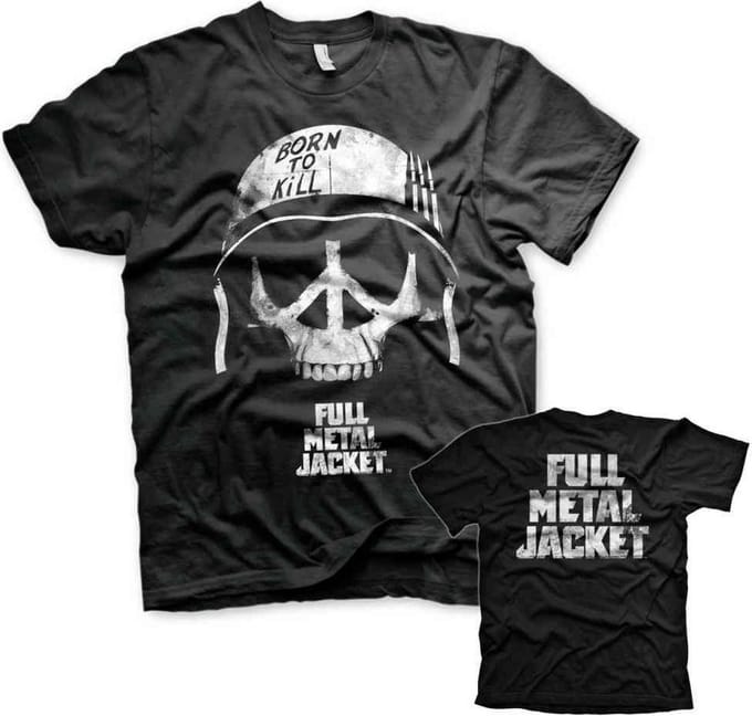Full Metal Jacket Heren Tshirt -S- Skull Zwart