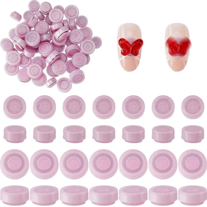 Dailygoods - 60Pcs Spinning Nail Charms - 3D Nail Art in Parelroze