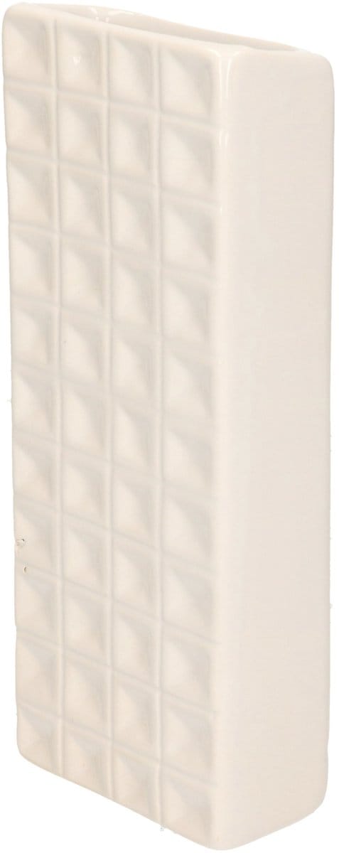 Gerimport Luchtbevochtiger - waterverdamper - radiator - wit - aardewerk - L8 x H20 cm
