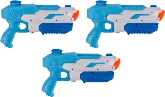 Waterpistool/waterpistolen blauw 30 cm