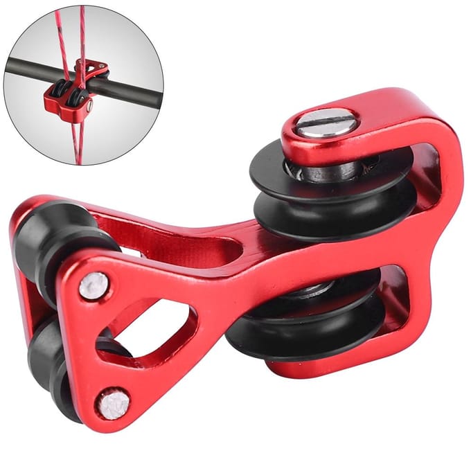 Aluminiumlegering Boogschieten Compound Boog Kabelgeleider Snuscheider Rollergeleider Rood Red