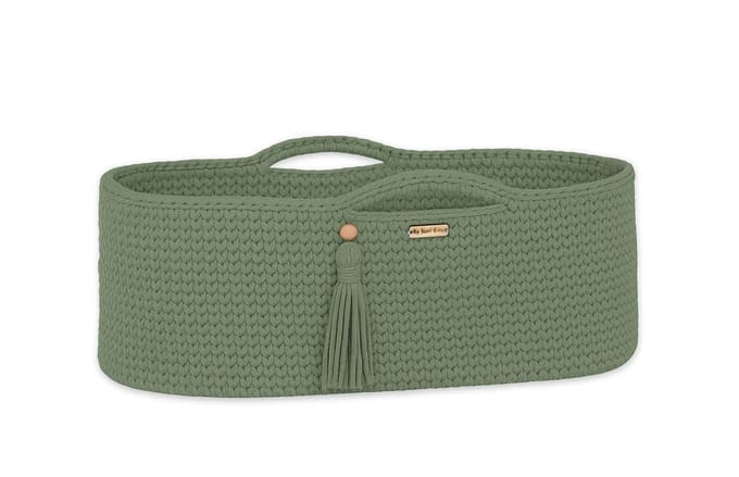 Mozesmand BOHO Handgemaakt katoen met matras - salie