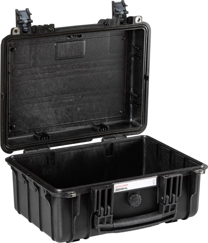 Explorer Cases Outdoor-koffer 3818HL.B E black empty (b x h x d) 38 x 27 x 18 cm Zwart 3818HL.B E