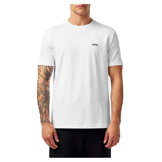 Boss Heren Logo Regular T-Shirt (Wit)