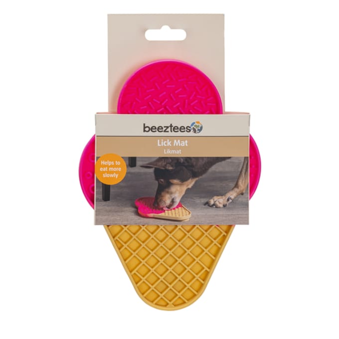 Beeztees Likmat Ijsje - Hond - Silicone - Roze - 21x15x1,8 cm