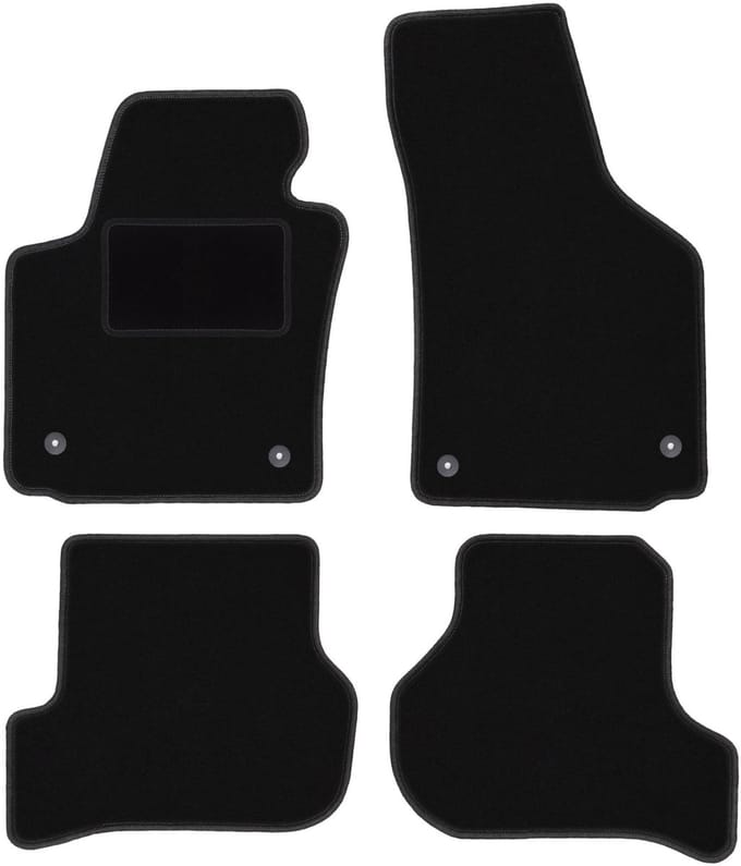Zwarte veloursmatten voor: Seat Leon II hatchback (2005-2012)