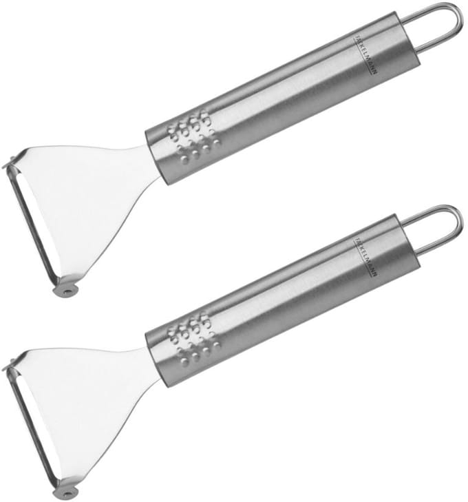 Set van 2 roestvrijstalen groentescharen 18 cm Fackelmann Ovaal