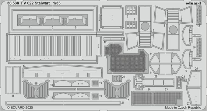 Eduard Modelbouwpakket - 36538 Accessoires Set voor FV662 Stalwart - Accessoires set - 1:35 - Modelbouw