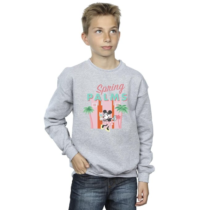 Disney Jongens Minnie Mouse Lentepalmen Sweatshirt (Sportgrijs)