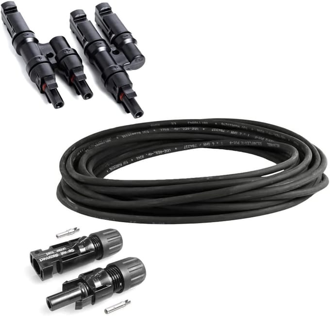 Zonne Kabel Set - Verbindingsset Zonnepanelen - Energie Opwekking - Parallelle Aansluiting - 10 Meter Kabel