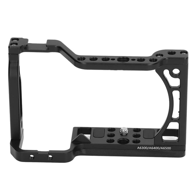 Beschermframe Camera Aluminiumlegering Antislip Onderkant Camera Kooi voor A6500 A6400 A6300 A6000 black
