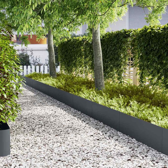 vidaXL - Grasafscherming - 30 - st - 100 - x - 0,05 - x - 30 - cm - Koud - Gewalst - Staal
