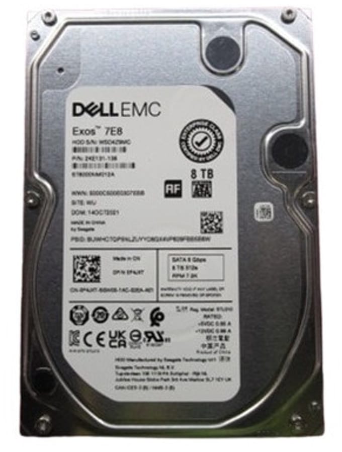 DELL 400-BRDB interne harde schijf 8 TB 7200 RPM 3.5" SATA III