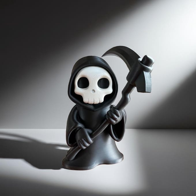 Grim Reaper Halloween Decor Gothic Decor Home Decor Bookshelf Ornament Chibi |