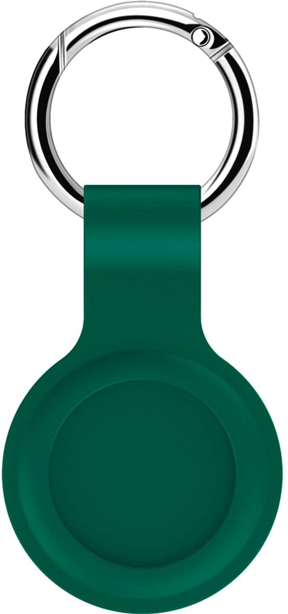 By Qubix - AirTag case shock series - siliconen sleutelhanger met ring - groen