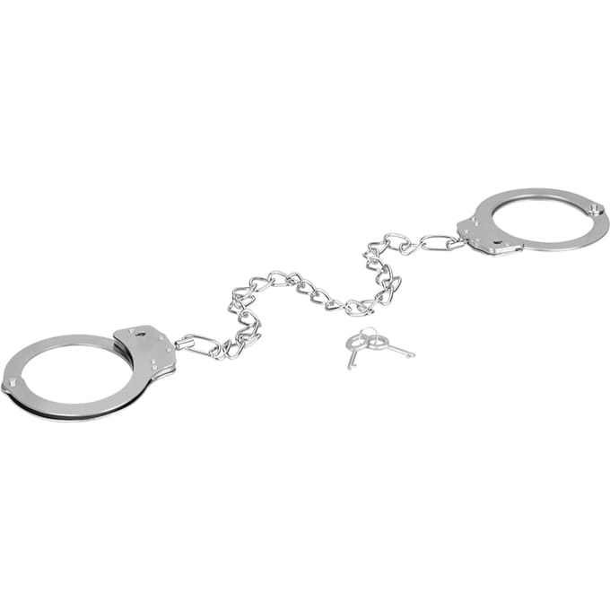 Pipedream Fetish Fantasy HandBoeien Metal Leg Cuffs zilver