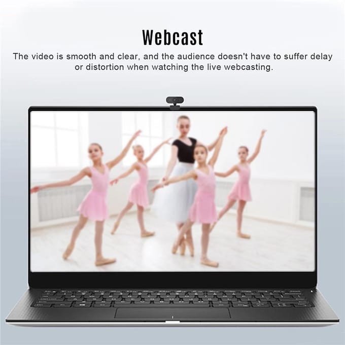 1080P 2MP Webcam 30fps Camera Ruisonderdrukking Microfoon Webcam Laptop Computer Camera USB Plug & 1080p zwart