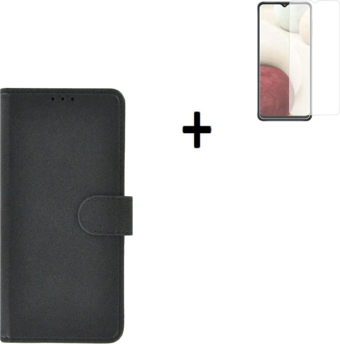 Samsung Galaxy A42 Hoesje - Samsung Galaxy A42 Screenprotector - Samsung A42 Hoes Wallet Bookcase Zwart + Screenprotector