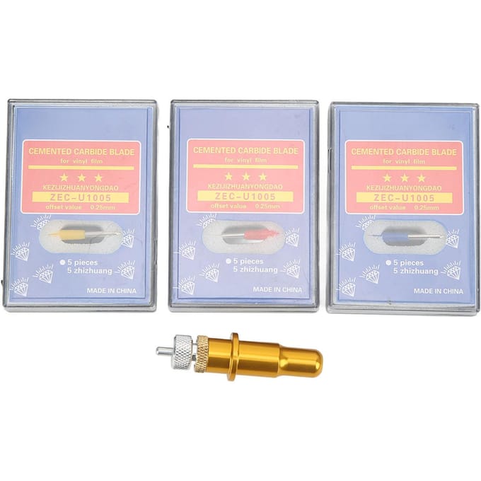 Snijplotter Meshouder Kit 3 Types Verschillende Messen Scherp Snijden Veilige Verpakking Wolfraam beige