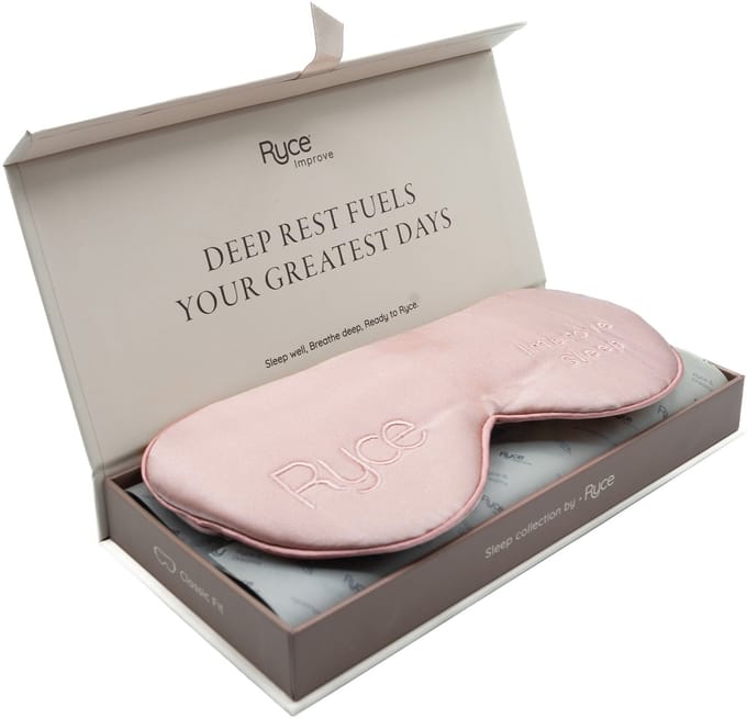 Ryce® Zijden Slaapmasker - Oogmasker - Vrouwen & Mannen - Cadeau - Roze