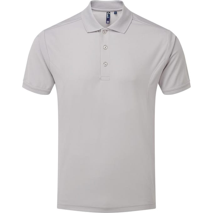 Premier Heren Coolchecker Poloshirt (Zilver)