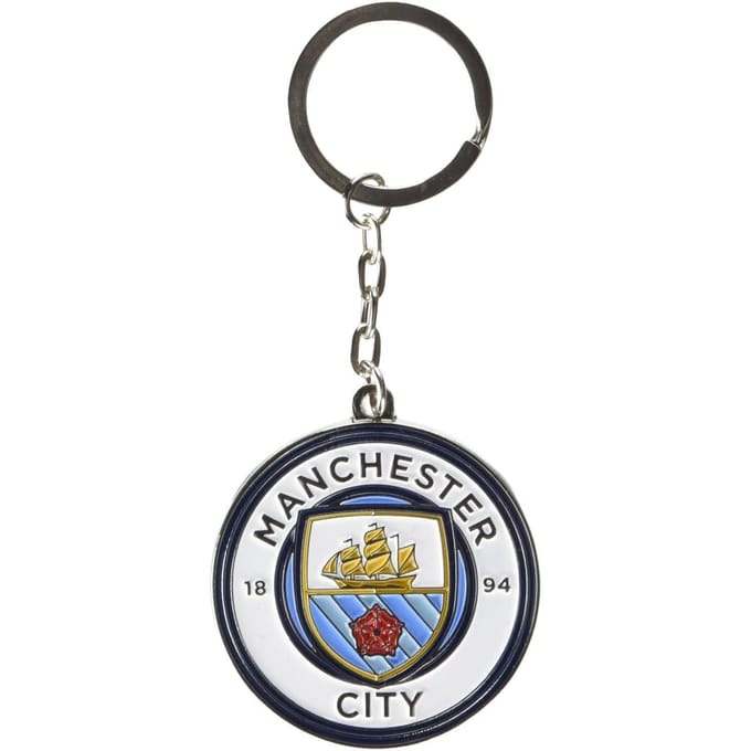 Manchester City FC-embleem-sleutelhanger One Size zwart