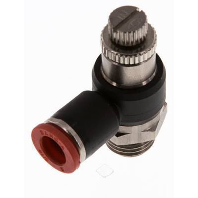 L-stuk Regelventiel 8 mm - G1/4'' Regeling-in Messing/Nylon