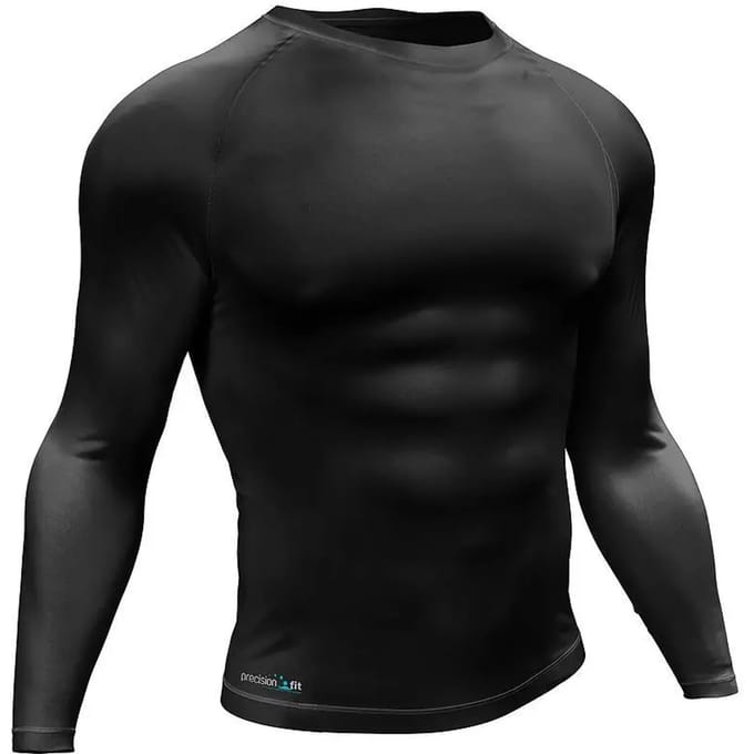 Precision Training Thermoshirt Basislaag Polyester Zwart Maat M