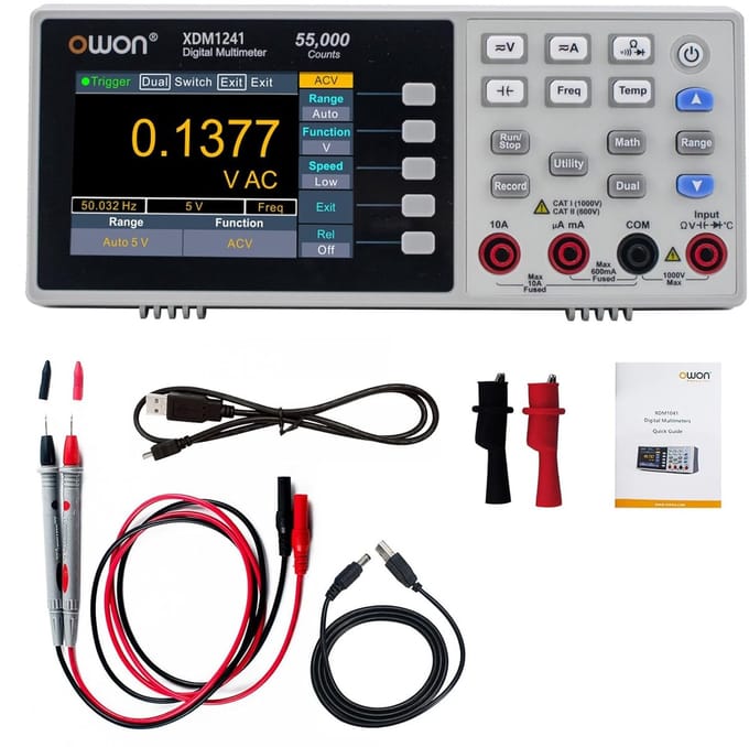 Digitale Multimeter - Tafelmodel Tester - Elektronica Meten - True RMS Hoge Accuracy - 3.7 Inch LCD - Zwart