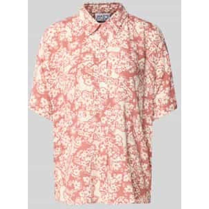 Relaxed fit blouse van viscose met 1/2-mouwen