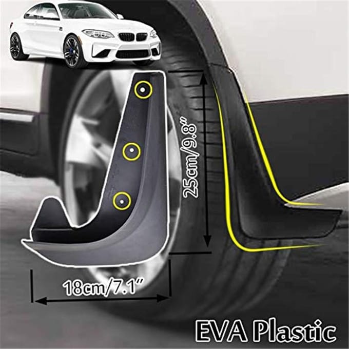 4 pièces garde-boue de voiture garde-boue avant arrière garde-boue garde-boue garde-boue pour voitures gray