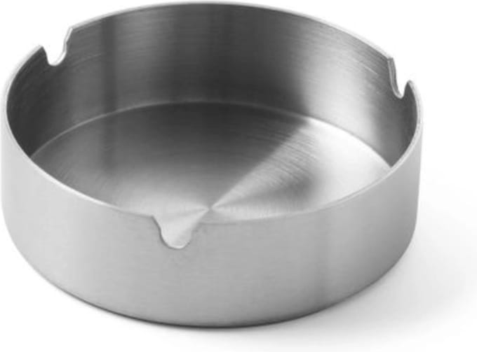 HENDI Compacte metalen asbak – roestvast staal – ⌀80x(H)30mm