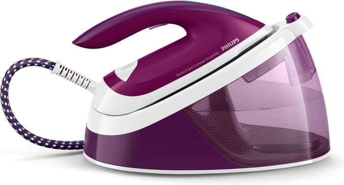 Philips PerfectCare Compact Essential Strijkijzer met stoomgenerator, roze - GC6842/30