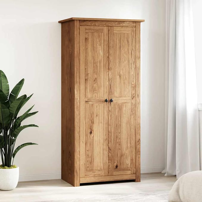 vidaXL - Kledingkast - Panama - Range - 80x50x171,5 - cm - massief - grenenhout