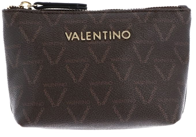VALENTINO Toilettas Lady Re Soft Cosmetic Case Moro / Nero Donkerbruin