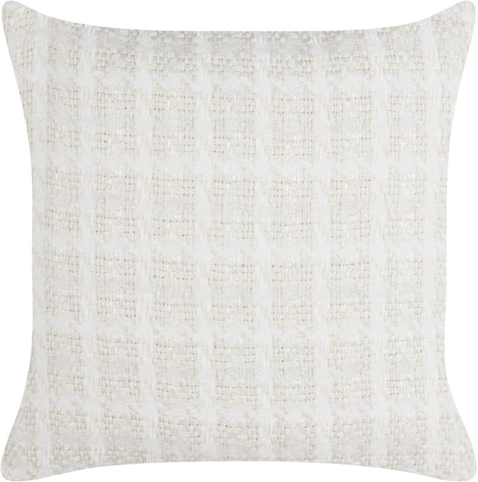 DOURIS - Sierkussen - Lichtbeige - 45 x 45 cm - Polyester