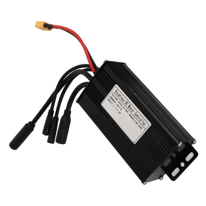 Contrôleur de Vélo Électrique 24V 36V 48V 26A 3 Modes Contrôleur à Onde Sinusoïdale Connecteur Étanche pour black