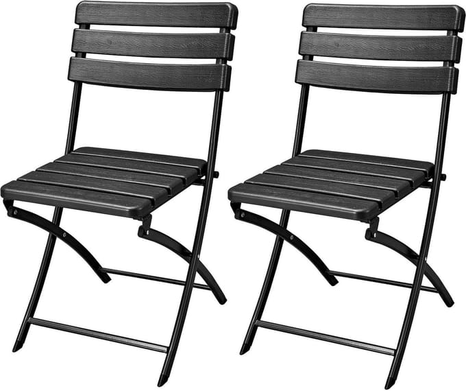 ERRO Klapstoel - Bistrostoel - houtlook - klapstoelen - 2 stuks